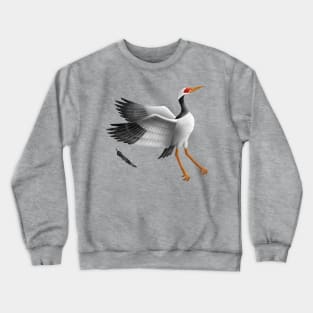 Snow Crane(Siberian White Crane) Crewneck Sweatshirt